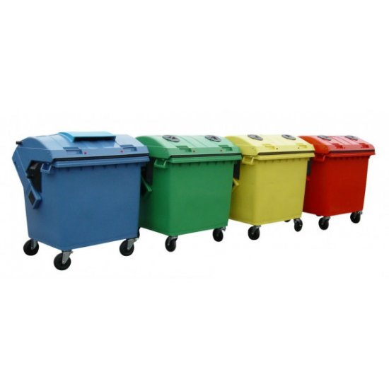 Container 660 L, capac plat diverse culori